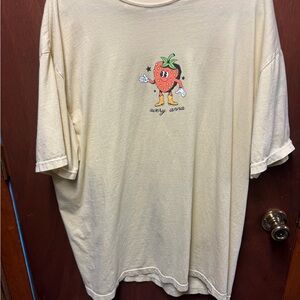 Comfort Colors Cream Kids Shirt with Strawberry Design